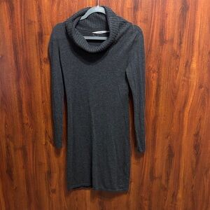 Athleta Charcoal Ribbed Cowl Neck Sweater